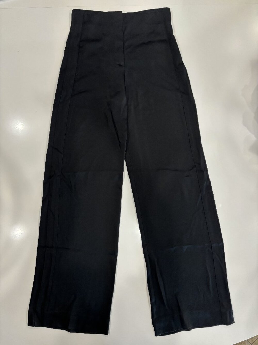 2 Veronica Beard Straight Wide Leg Trousers Work Pants Flowy Black High Rise